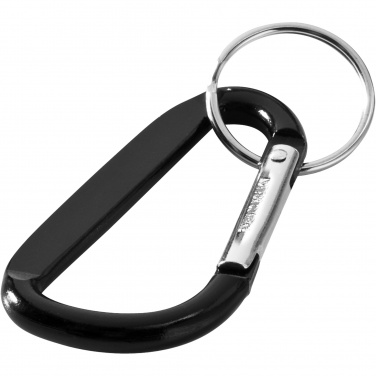 Logo trade promotional merchandise photo of: Timor RCS recycled aluminium carabiner keychain