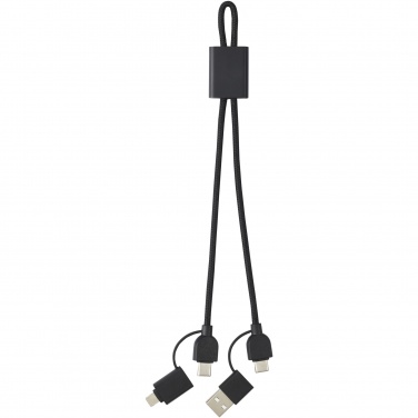 Logo trade business gifts image of: Connect 6-in-1 RCS recycled aluminium 45W quick charge & data transfer cable