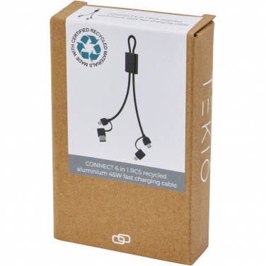 Logotrade promotional giveaway image of: Connect 6-in-1 RCS recycled aluminium 45W quick charge & data transfer cable