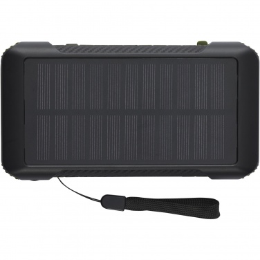 Logotrade promotional items photo of: Soldy 10.000 mAh RCS recycled plastic solar dynamo power bank 