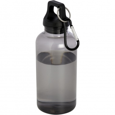 Logo trade corporate gifts image of: Oregon 400 ml RCS certified recycled plastic water bottle with carabiner