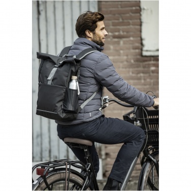 Logotrade promotional product picture of: Aqua 15" GRS recycled water resistant roll-top bike bag 20L