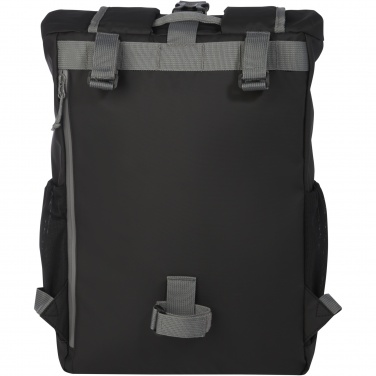 Logo trade corporate gift photo of: Aqua 15" GRS recycled water resistant roll-top bike bag 20L