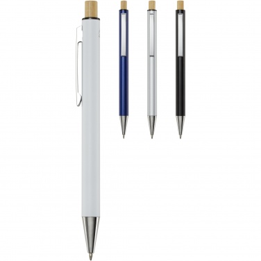 Logo trade promotional items picture of: Cyrus recycled aluminium ballpoint pen (blue ink)