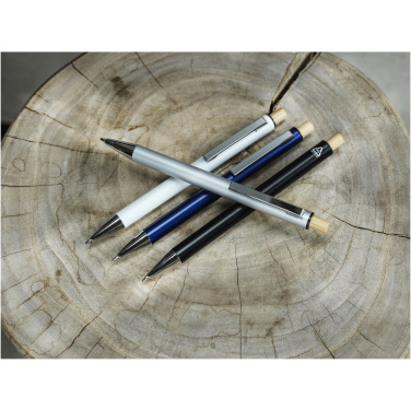 Logo trade corporate gifts picture of: Cyrus recycled aluminium ballpoint pen (black ink)