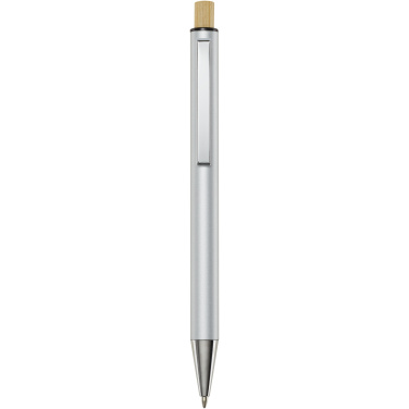 Logo trade promotional merchandise picture of: Cyrus recycled aluminium ballpoint pen (black ink)