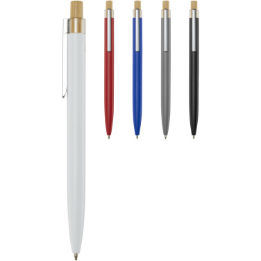 Logo trade promotional giveaways image of: Nooshin recycled aluminium ballpoint pen (black ink)