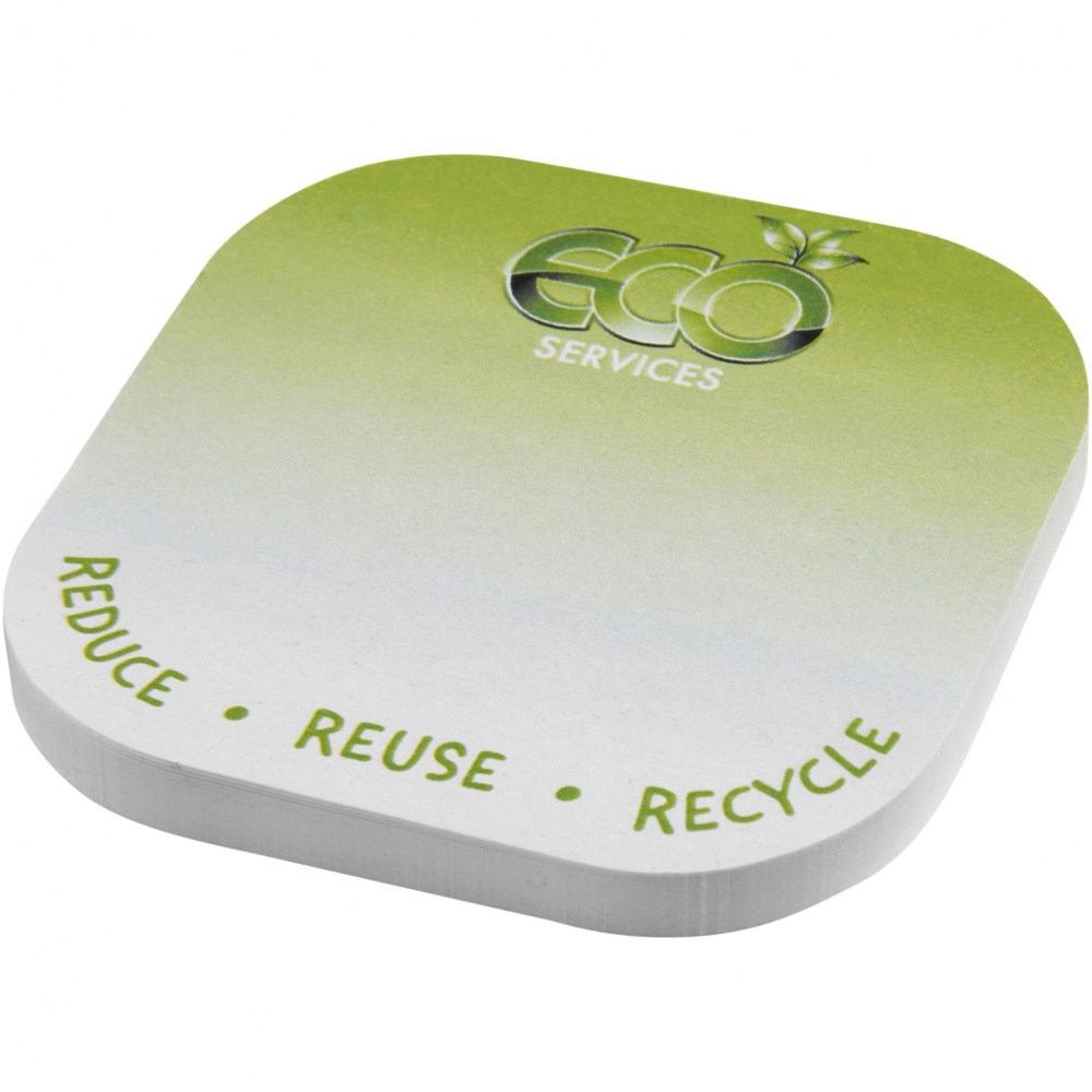 Logotrade promotional items photo of: Sticky-Mate® square-shaped recycled sticky notes with rounded corners