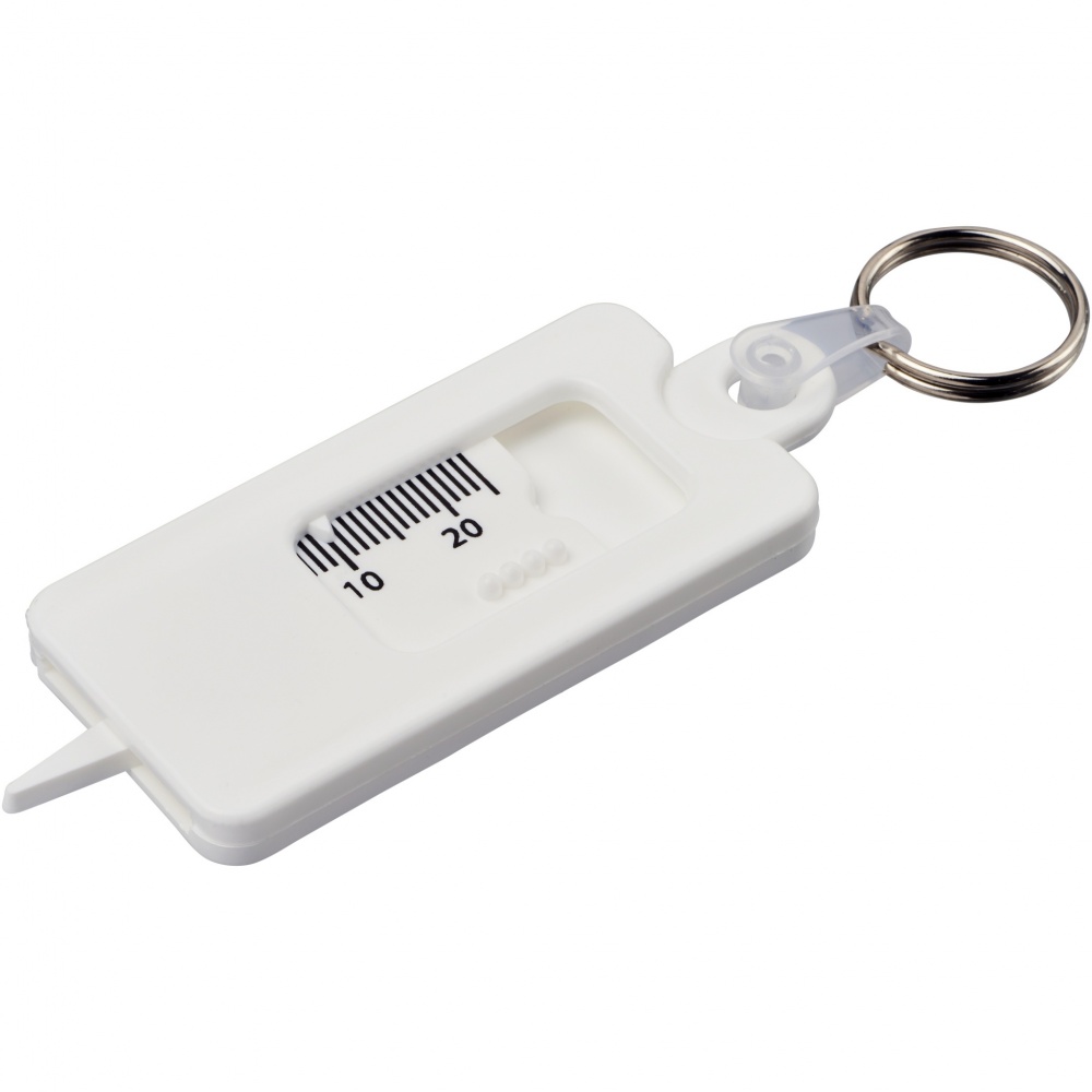 Logotrade advertising products photo of: Kym recycled tyre tread check keychain