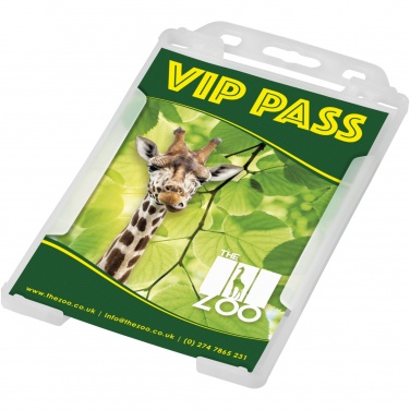 Logo trade advertising products image of: Pierre recycled plastic card holder 