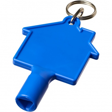 Logotrade promotional gift image of: Maximilian house-shaped recycled utility key keychain