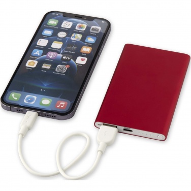 Logo trade promotional merchandise picture of: Pep 4000 mAh Type-C recycled aluminium power bank 