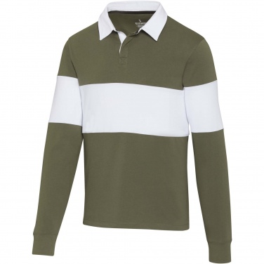 Logo trade promotional item photo of: Clyde unisex organic rugby polo sweatshirt