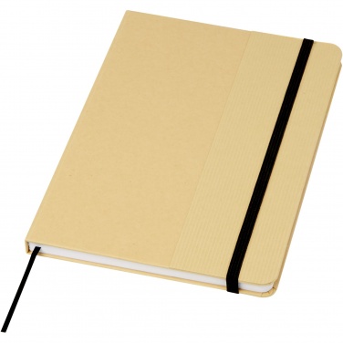 Logotrade promotional item image of: Nelida A5 recycled cardboard hard cover notebook
