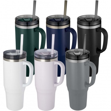 Logotrade business gift image of: Melbourne 1200 ml RCS certified insulated tumbler with straw