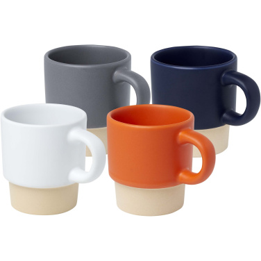 Logo trade corporate gifts image of: Olympia 130 ml stackable expresso cup with clay bottom