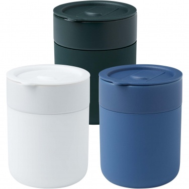 Logotrade promotional item picture of: Java 330 ml ceramic tumbler with silicone wrap and plastic lid