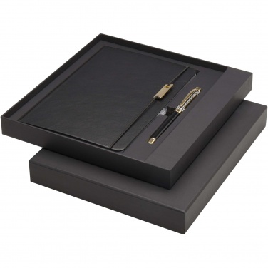 Logo trade business gifts image of: Legato A5 notebook and rollerball pen set 