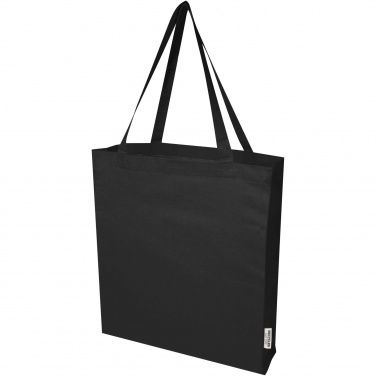 Logotrade promotional gift image of: Madras 140 g/m² GRS recycled cotton gusset tote bag