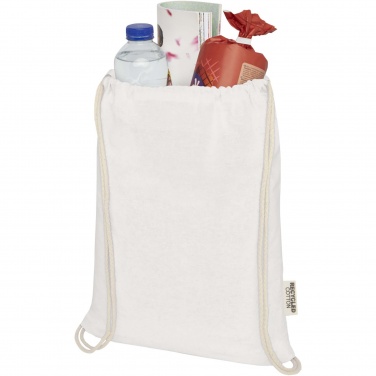 Logo trade promotional items picture of: Oregon 140 g/m² GRS recycled cotton drawstring bag