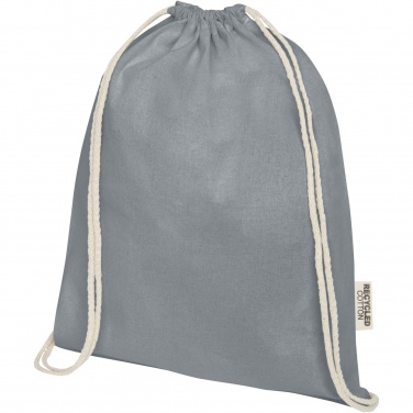 Logo trade promotional gifts image of: Oregon 140 g/m² GRS recycled cotton drawstring bag