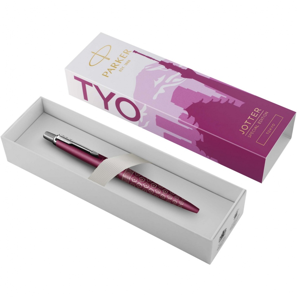Logotrade promotional gift picture of: Parker Jotter SE Global Icons colour trim ballpoint pen