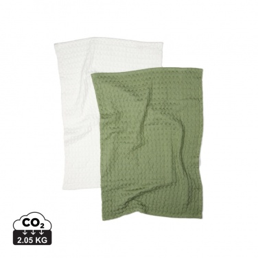 Logotrade promotional merchandise image of: VINGA Cromer waffle kitchen towel, 2 pcs