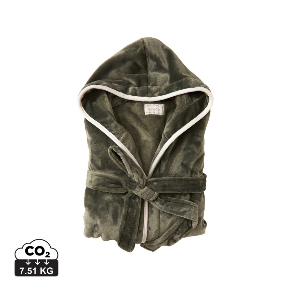Logotrade promotional products photo of: VINGA Louis luxury plush GRS RPET robe size S-M