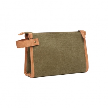 Logo trade promotional gifts image of: VINGA Bosler GRS recycled canvas toiletry bag