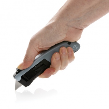 Logotrade promotional item image of: RCS certified recycled plastic Auto retract safety knife