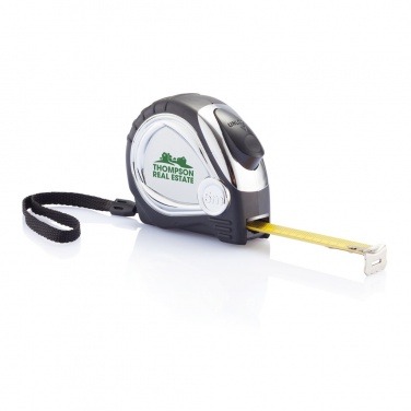 Logotrade promotional items photo of: Chrome plated auto stop tape measure