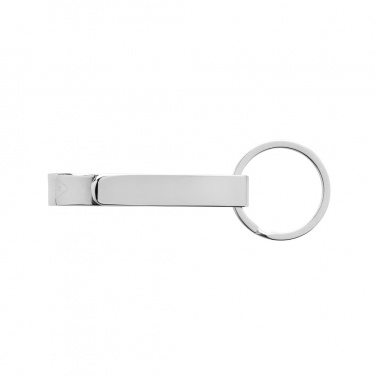 Logo trade corporate gifts picture of: RCS recycled zinc alloy bottle opener keychain