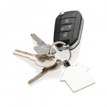 Logo trade promotional product photo of: RCS recycled zinc alloy house keyring