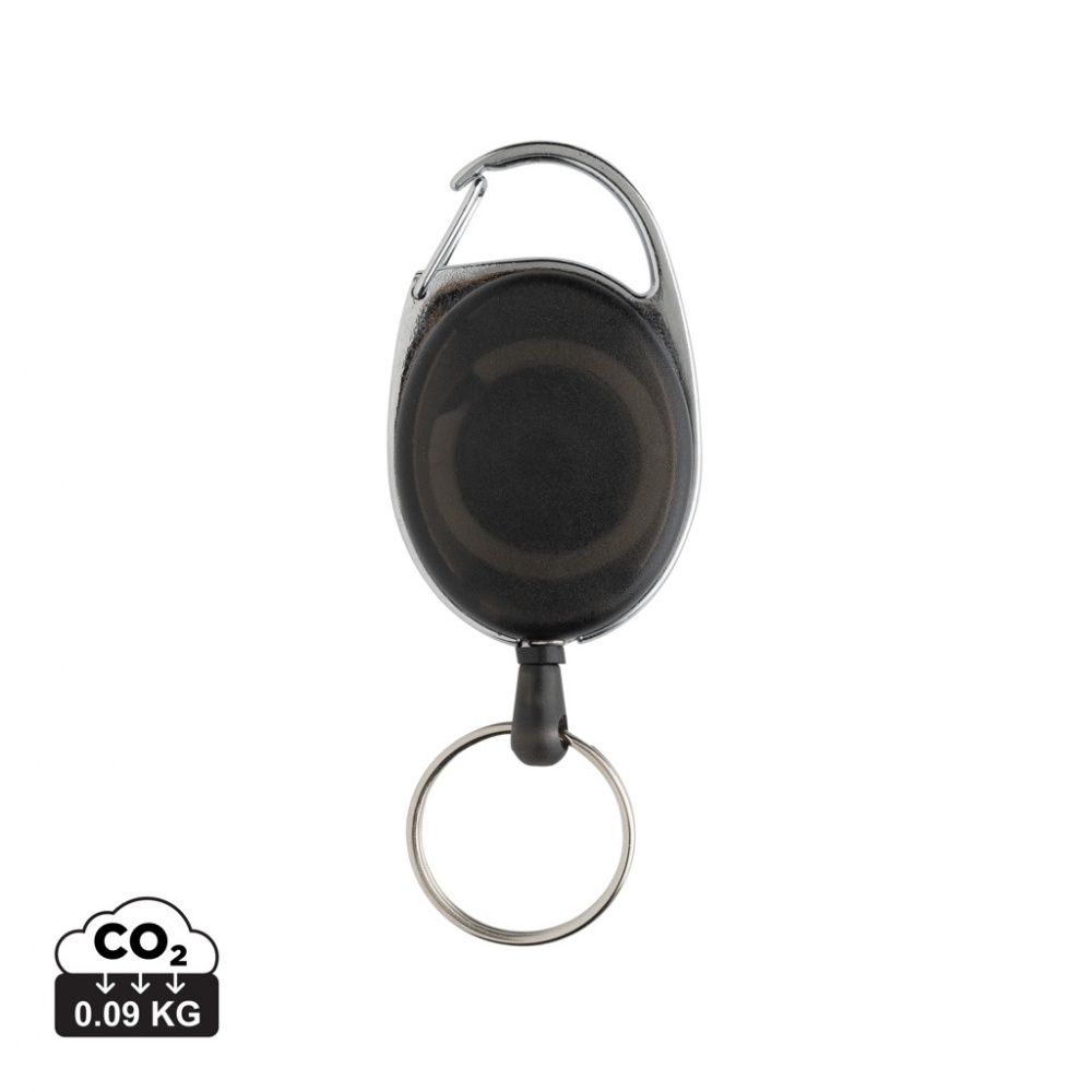 Logo trade corporate gift photo of: RCS recycled ABS roller clip keychain