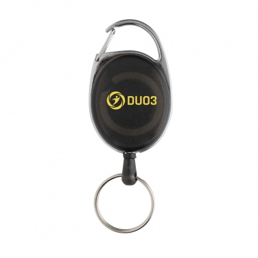 Logotrade corporate gift image of: RCS recycled ABS roller clip keychain
