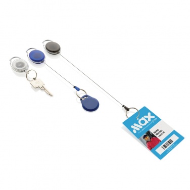Logo trade advertising products picture of: RCS recycled ABS roller clip keychain