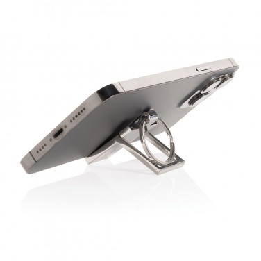 Logo trade promotional giveaways image of: RSC recycled zinc alloy phone stand keychain