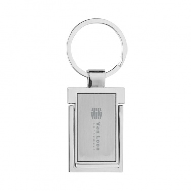 Logotrade promotional giveaway image of: RSC recycled zinc alloy phone stand keychain
