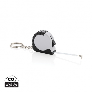 Logo trade promotional giveaways image of: MeasureMate RCS reycled ABS 1 meter tape keychain