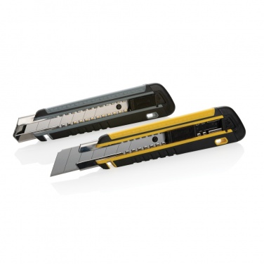 Logo trade promotional giveaways image of: Refillable RCS rplastic heavy duty snap-off knife soft grip