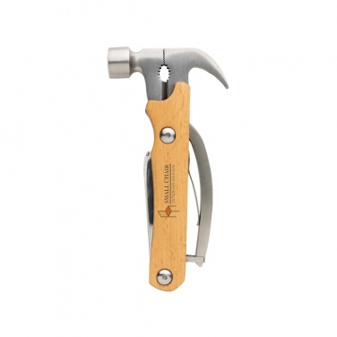 Logo trade promotional giveaway photo of: Wooden multi-tool hammer