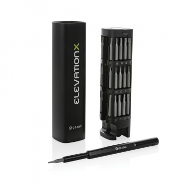 Logotrade promotional item picture of: Gear X RCS recycled aluminum precision screwdriver set 46 pc