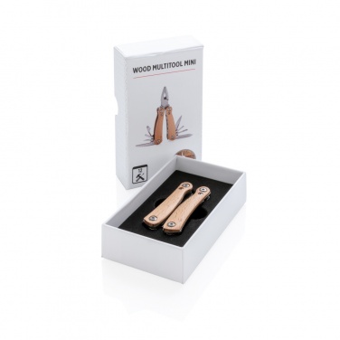 Logo trade promotional merchandise image of: Wood multitool mini