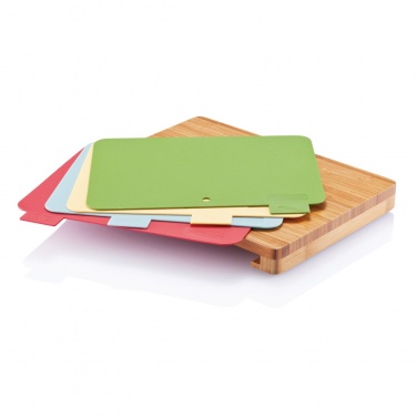 Logo trade advertising product photo of: Cutting board with 4pcs hygienic boards