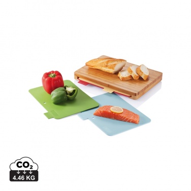 Logo trade promotional giveaways image of: Cutting board with 4pcs hygienic boards