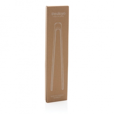 Logo trade advertising products image of: Ukiyo bamboo serving tongs