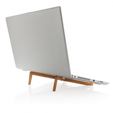 Logotrade promotional item image of: Bamboo portable laptop stand