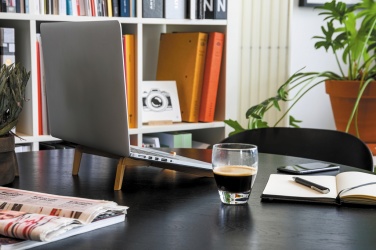 Logo trade promotional gifts picture of: Bamboo portable laptop stand