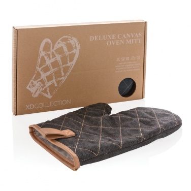 Logotrade promotional gift image of: Deluxe canvas oven mitt