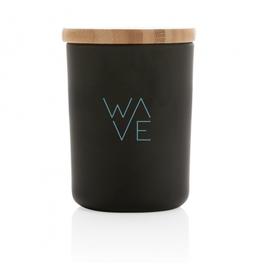 Logotrade promotional item image of: Ukiyo deluxe scented candle with bamboo lid